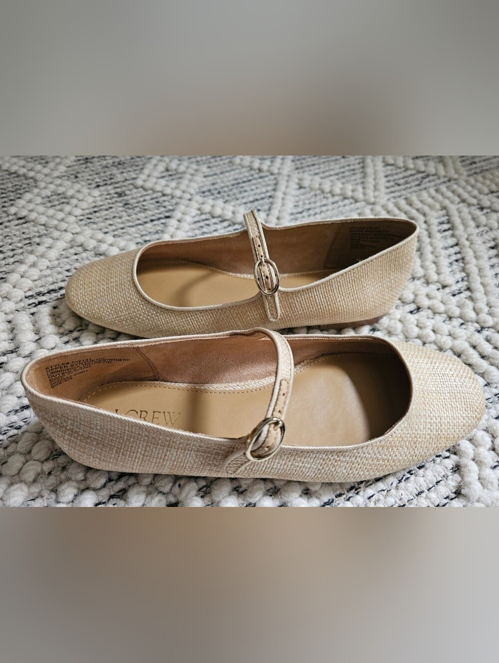 NWOT J.Crew Raffia Ballet Flats Women's Size 8.5